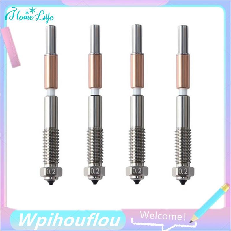 [HoME & life] 4 ชิ้นสําหรับ QIDI Q2 หัวฉีด 0.2 มม.สําหรับ QIDI Q2 Q2c Bimetal หัวฉีดเซรามิคฉนวนกันคว
