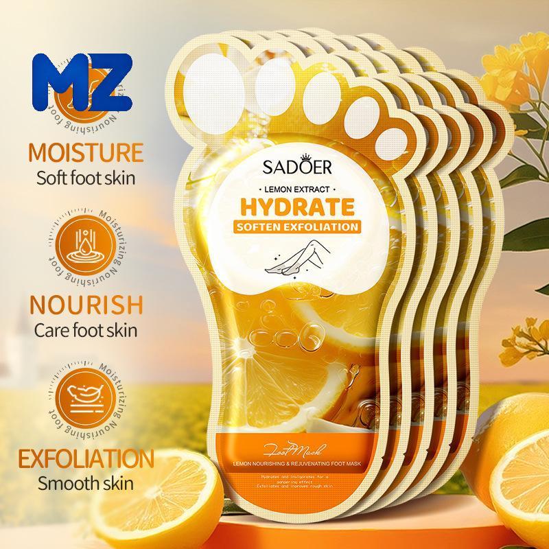[MZ] SADOER Lemon Foot Mask Moisturizing Whitening Foot Peeling Mask Anti-aging Exfoliating Feet Ped
