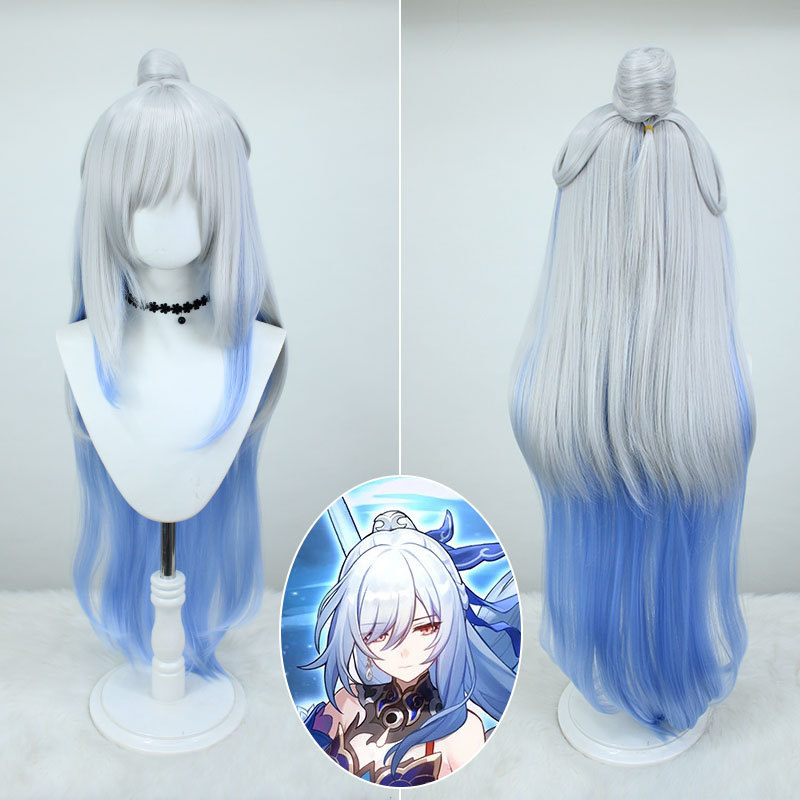 Broken Star Dome Railway Mirror Flow Cos Wig Simulation Scalp T Color Gradient Hair JTv7