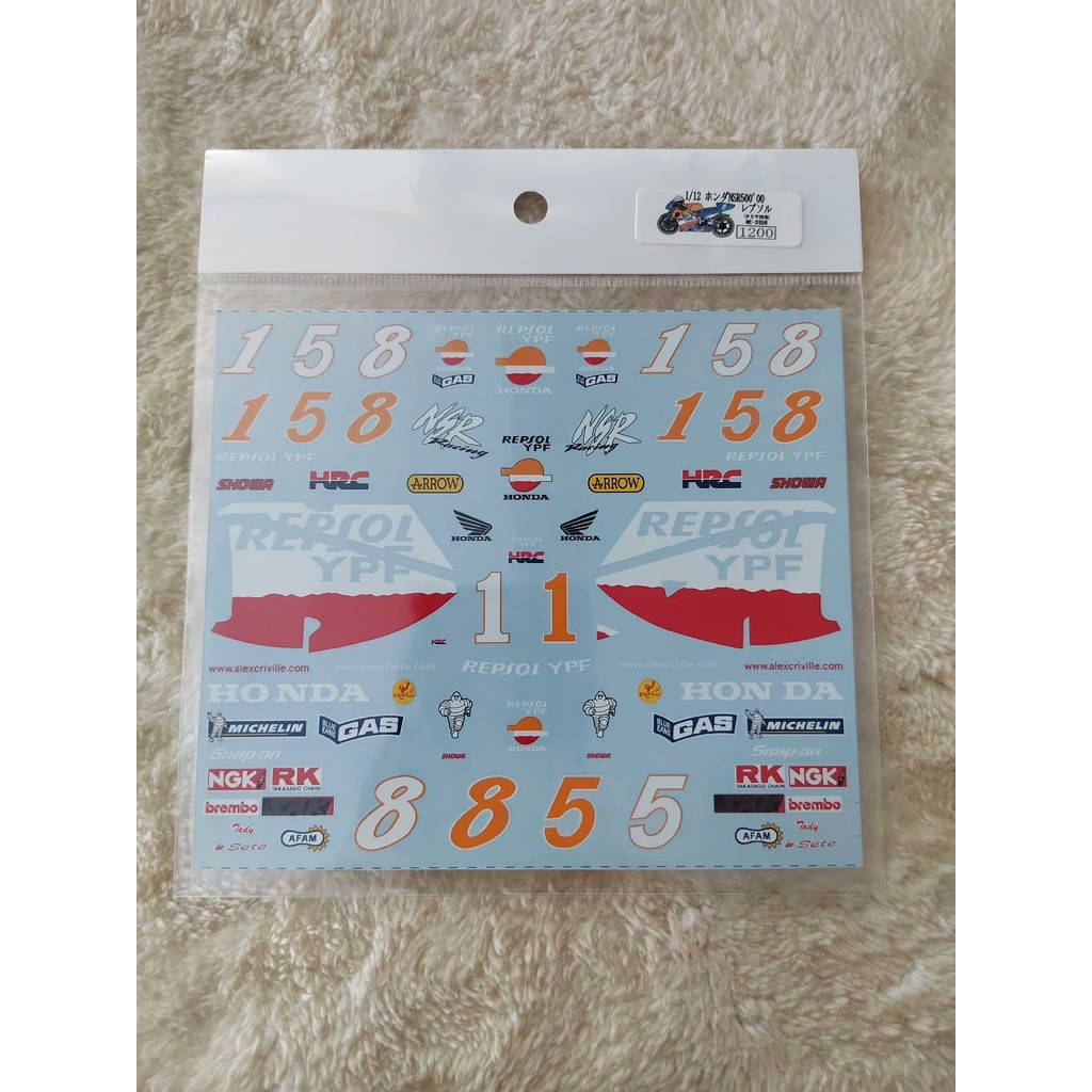 [ใหม่ในเดือนพฤษภาคม] MuseumCollection Water Sticker NSR500 00 Repsol Coating #1Criville #5Gibernau T