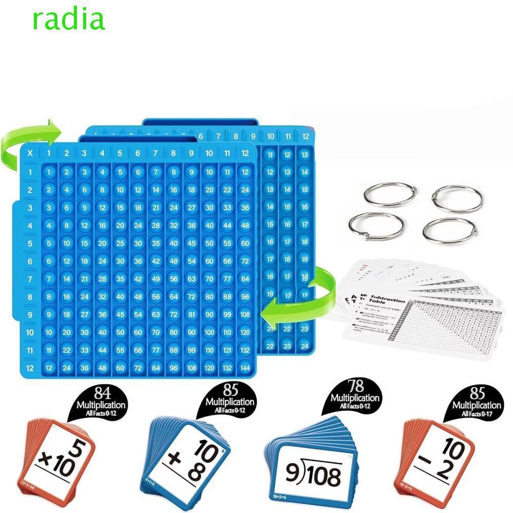 RADIANTZAP Multiplication แฟลชการ์ด, เกมบล็อก Early Educational Math Board Fidget ของเล่น, IQ เกมคณิ