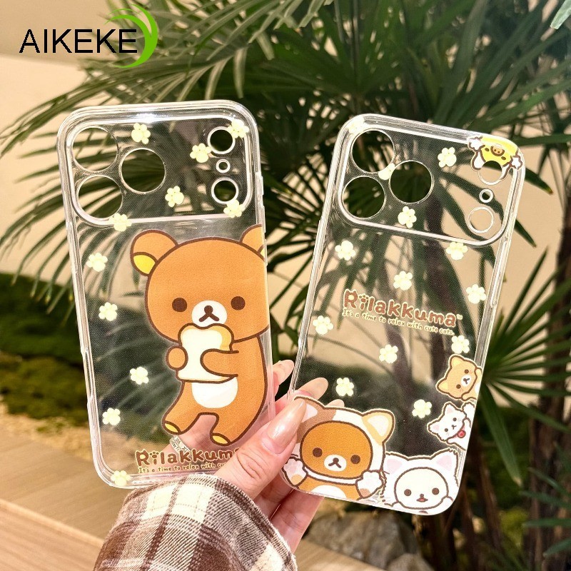 การ์ตูน Rilakkuma เคสโทรศัพท์สําหรับ Huawei Nova 14 13 12 12i 11 Ultra 11i 10 Youth 10z 8 8i 7 7i 9 6 SE 5 Pro 5T 4e 3 3i 2s น่ารัก Kitty Clear Cover Soft Casing