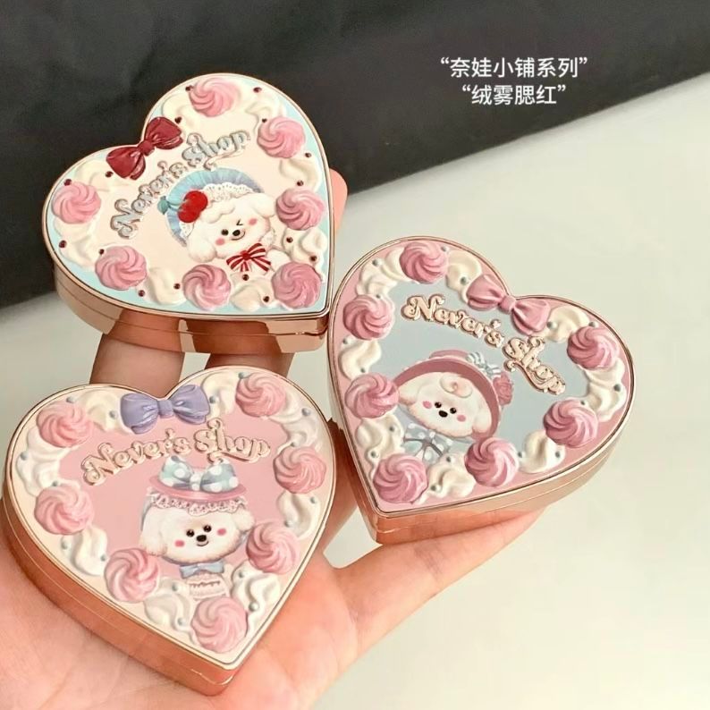 [พัฟอย่างเป็นทางการฟรี] Flower Know Naiwa Shop Blush Velvet Mist Anti-Embossed Blush ขยายสี สินค้าขอ