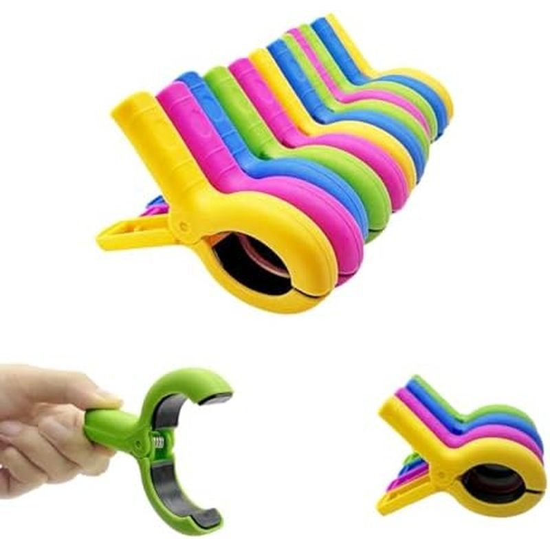 Large Beach Towel Clips for Beach Chairs, 12 Pcs Towel Holder for Beach Chair Pool Chair on Cruise, 
