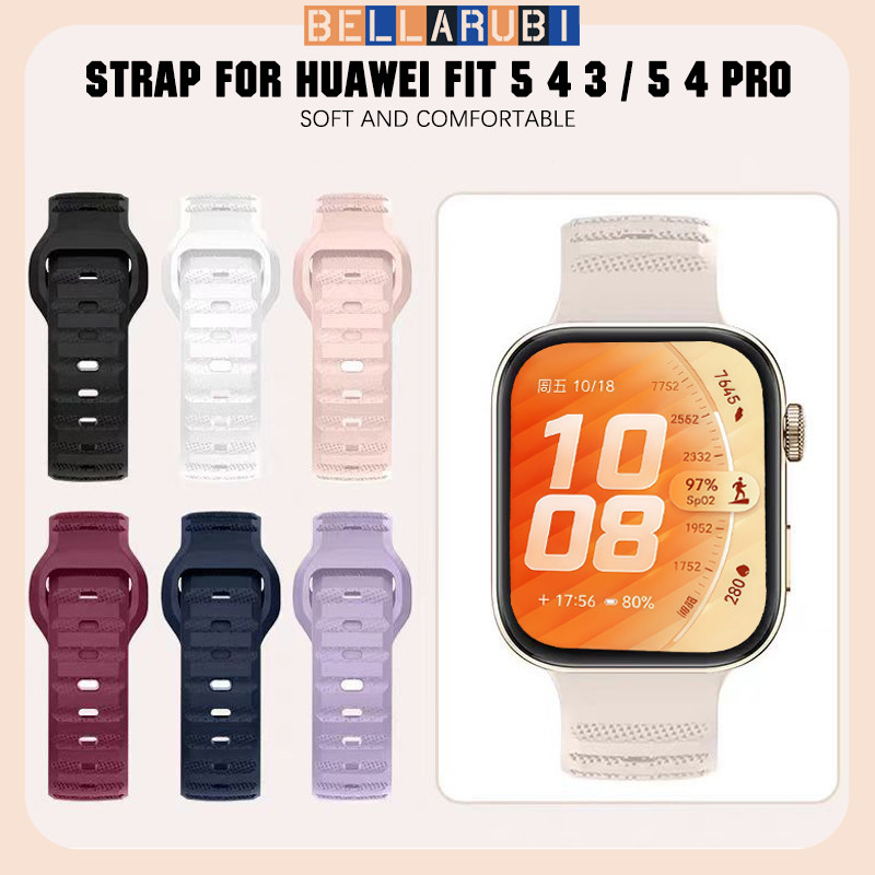 สายยางซิลิโคน for Huawei Watch Fit 5 4 3 / 5 Pro / 4 Pro สายรัดข้อมือกีฬาอ่อนเปลี่ยนได้