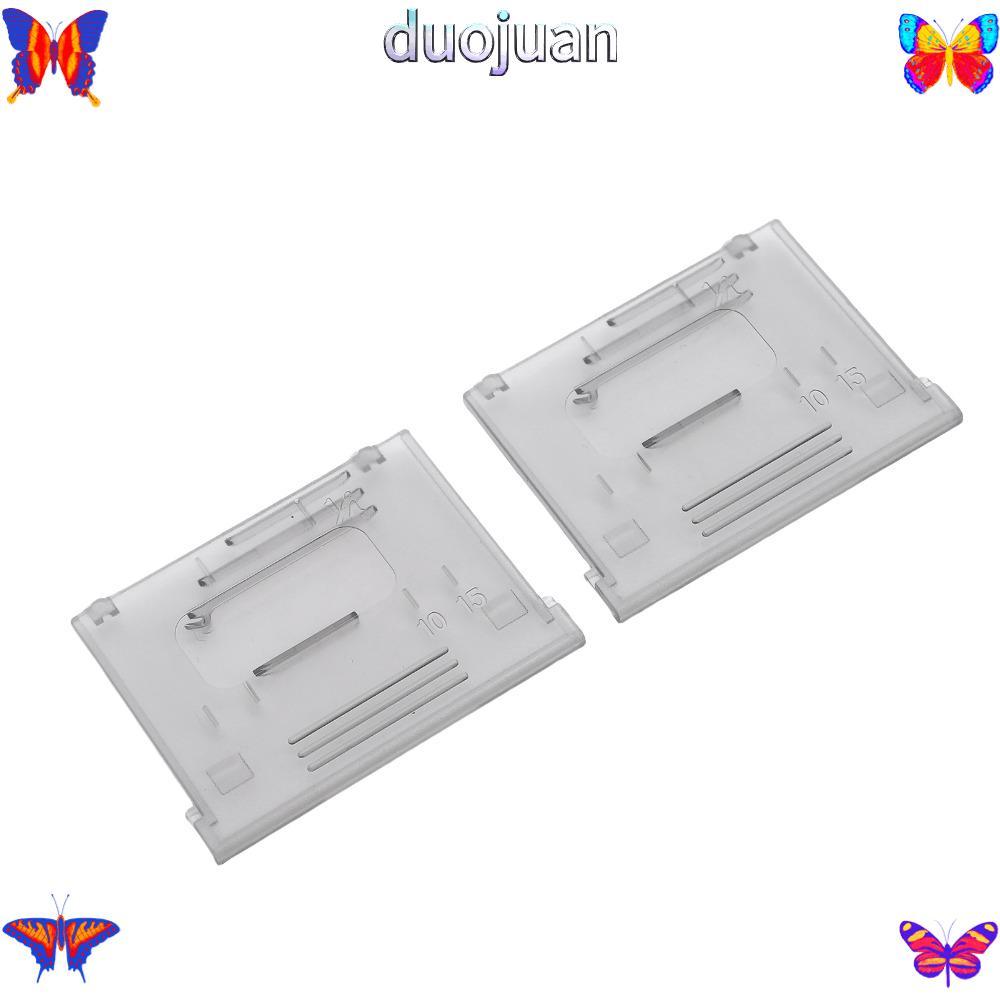 DUOJUAN 2PCS Bobbin Cover Plate, ทนทานโปร่งใสสไลด์แผ่น,อะไหล่ Universal Fit Slide Plate พลาสติกพลาสต