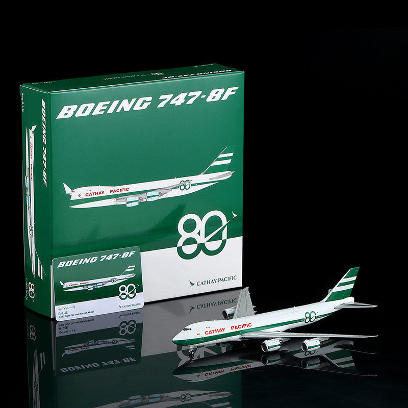 YY Wings Cathay Pacific Airlines Boeing B747-8F B-LJE 80th Anniversary Alloy Guest Aircraft Model 1/
