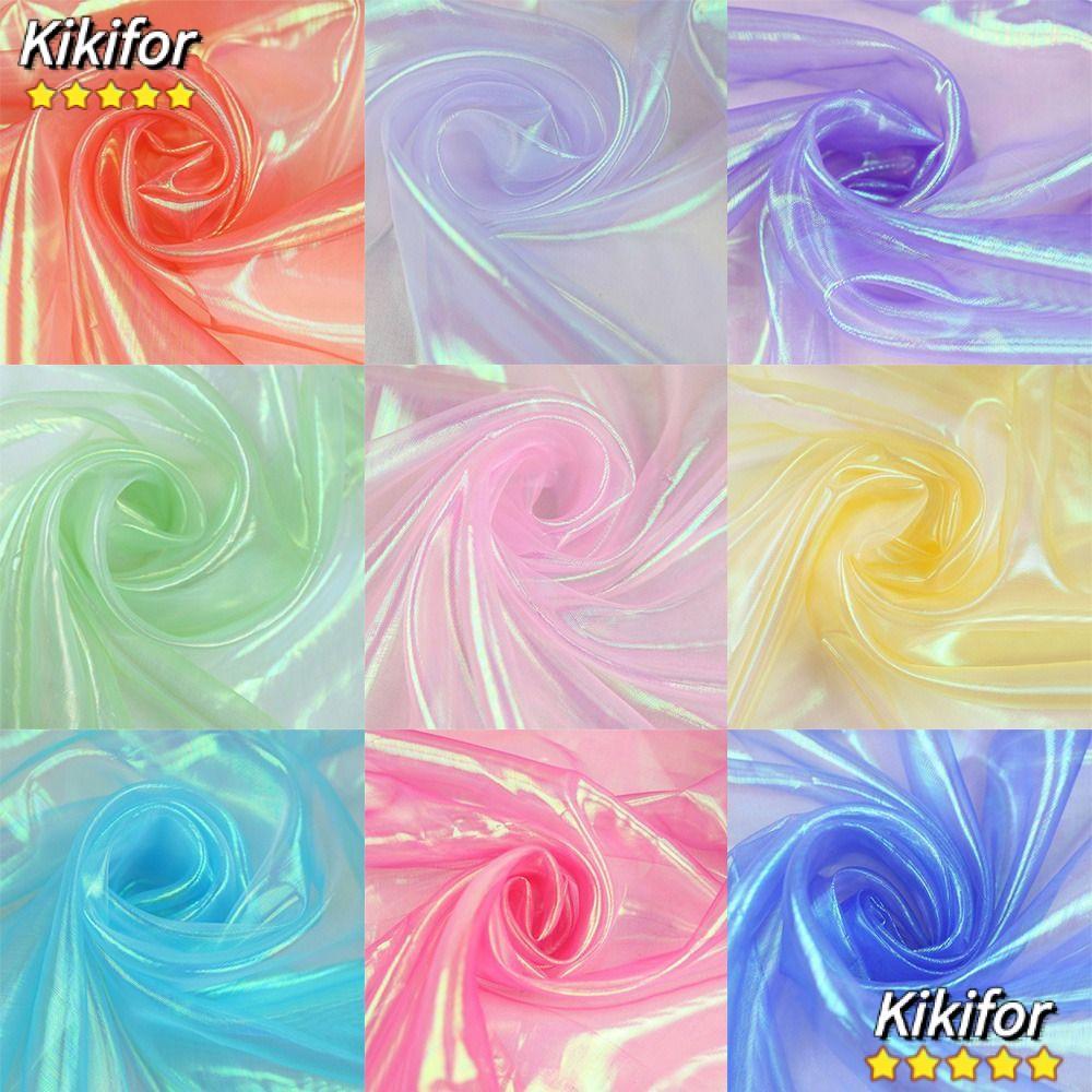 KIKIFOR ผ้า Organza, Tulle เลเซอร์เงาบาง, ตกแต่ง Tulle โปร่งใส Soft Tulle ผ้า Stage