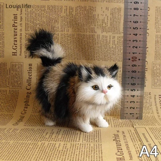 น่ารักจําลองของเล่นตุ๊กตานุ่มยัดไส้ลูกแมวรุ่นปลอมจริงสัตว์สําหรับเด็กสาววันเกิดของขวัญวันวาเลนไทน์