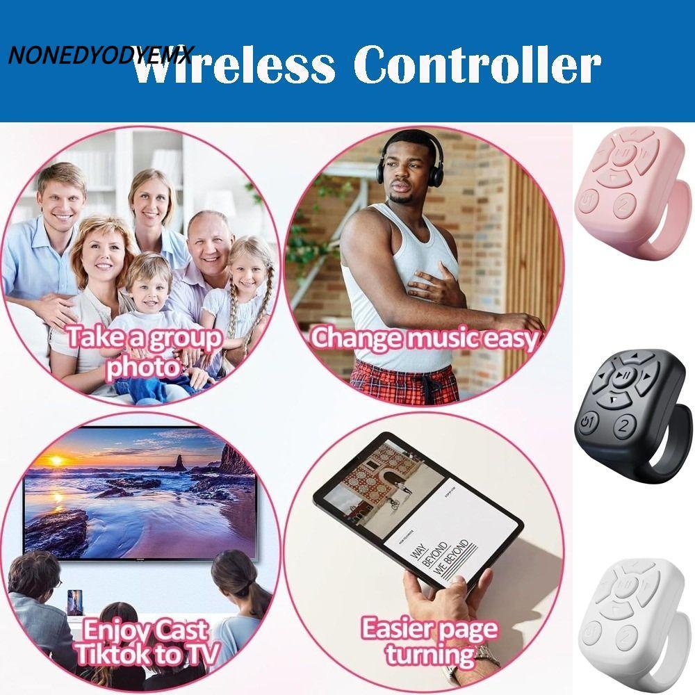 NONDYOMX APP Scrolling Ring, Fingertip Control Wireless Design Bluetooth Remote, Bluetooth Technolog