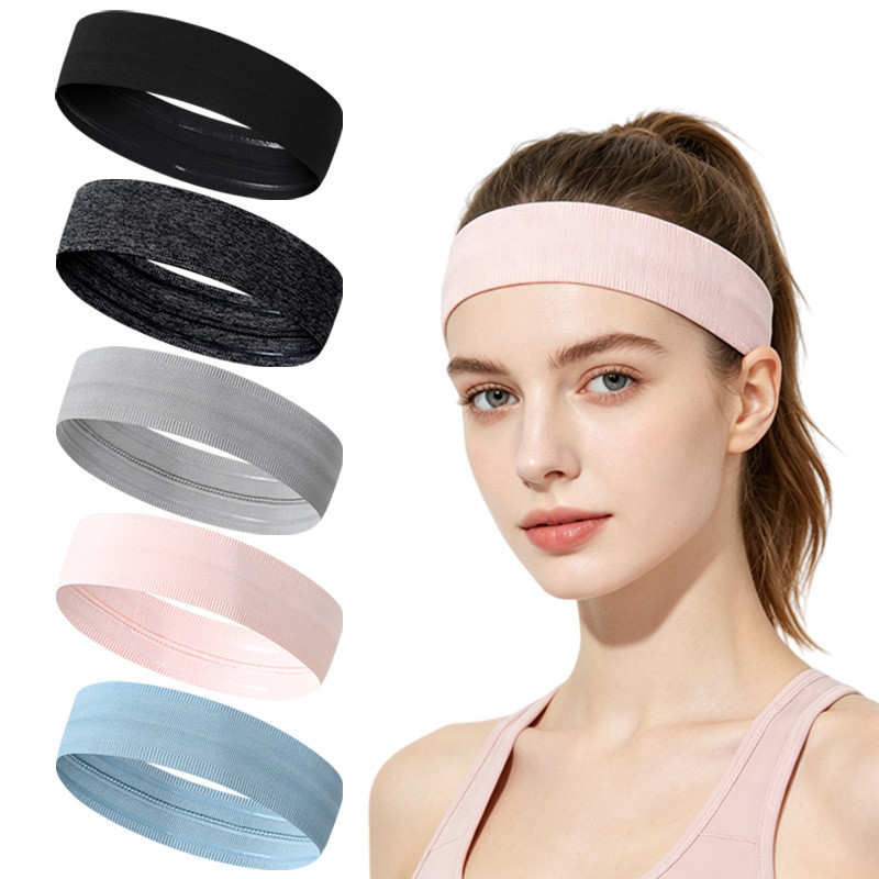 ผู้หญิง High-End แถบคาดศีรษะแฟชั่น Cross-Border กีฬาแถบคาดศีรษะ Breathable Anti-Slip ซิลิโคน High-Elastic โยคะฟิตเนส Sweat-Absorbsorb