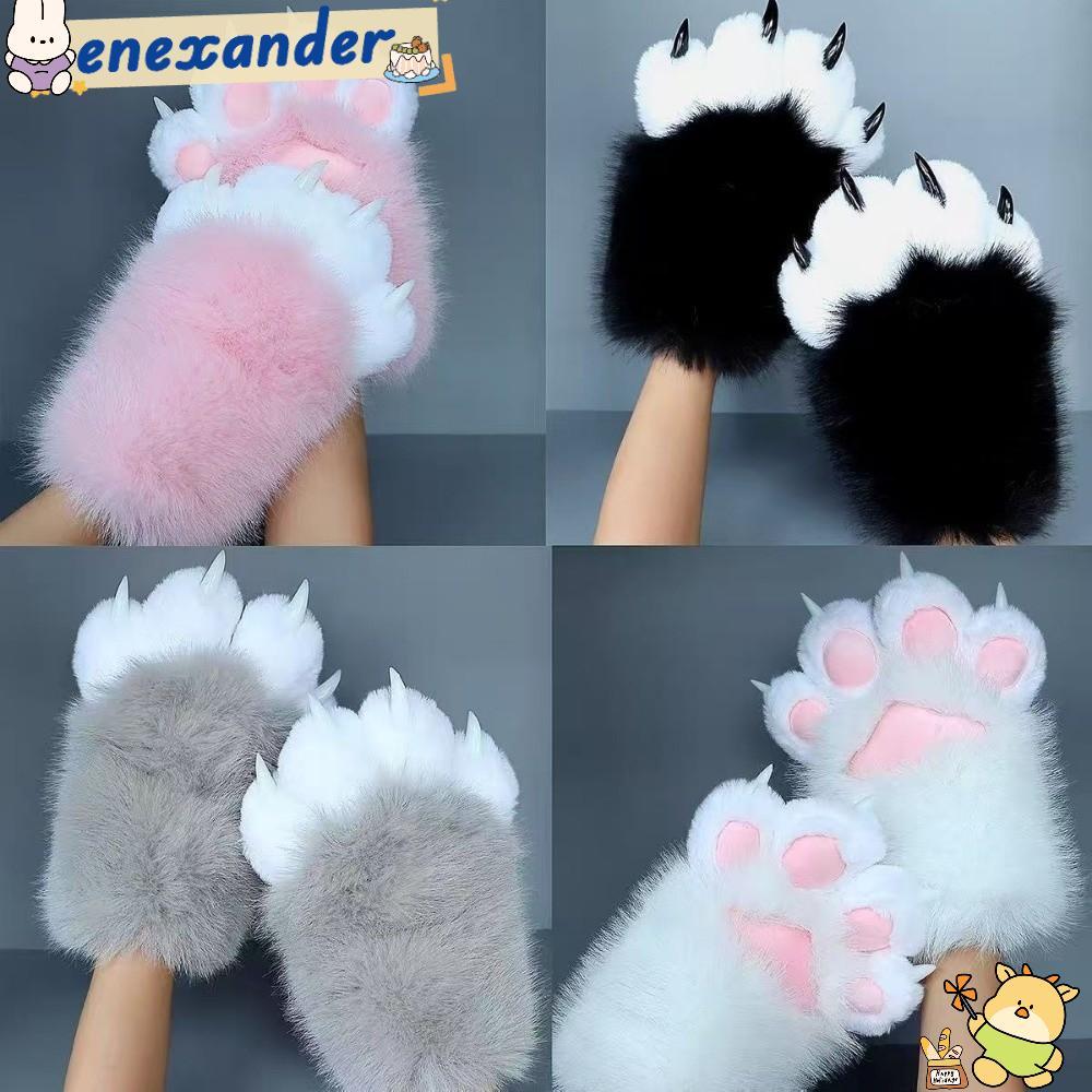 EXER คอสเพลย์ถุงมือแมว,ตุ๊กตาการ์ตูน Cat Claw Mittens, Squeaking สัตว์ Thicken คอสเพลย์ถุงมือ Props