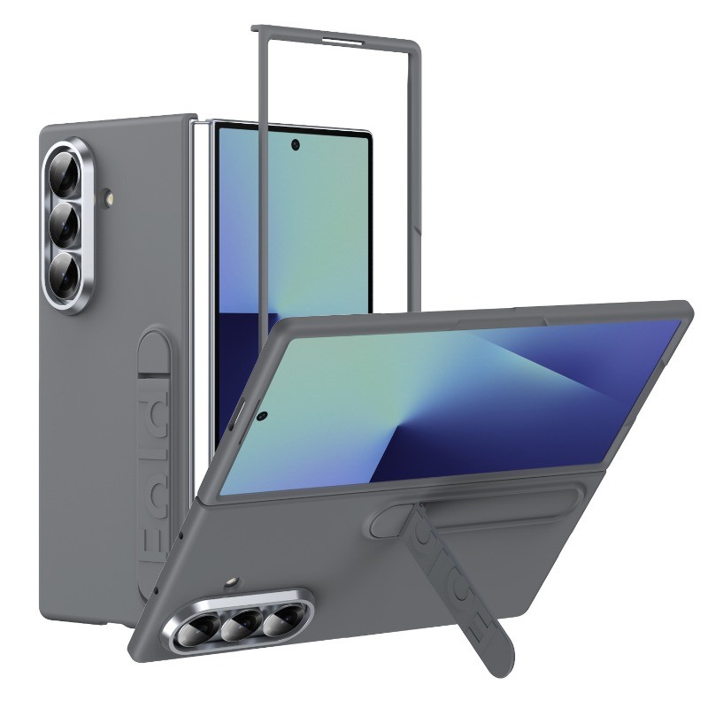 สําหรับ Samsung Z FOLD 7 6 5 ธุรกิจแฟชั่นหรูหราเคสโทรศัพท์สําหรับ Samsung Z FOLD 4 3 ผู้ถือขาตั้งฝาครอบกันกระแทก