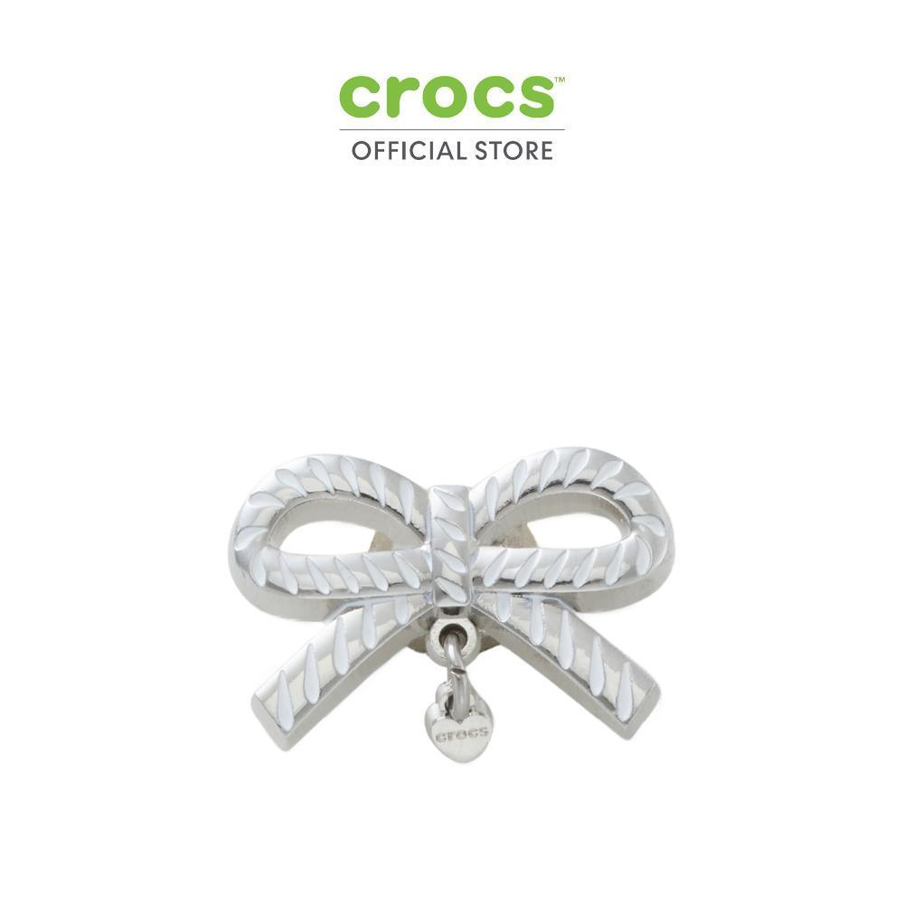 CROCS ตัวติดรองเท้า JIBBITZ™ WHITE AND GOLD BOW SMT GEM รุ่น 10017865 - MULTICOLOR