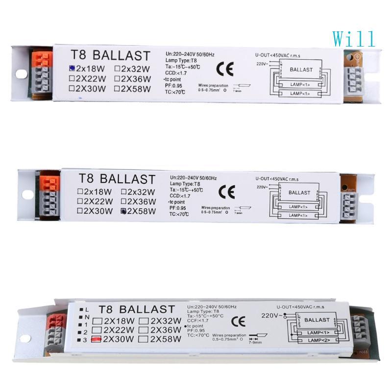 จะโคมไฟบ้านบัลลาสต์อิเล็กทรอนิกส์ 18 30 58W T8 Linear บัลลาสต์เรืองแสงสําหรับ UV ฆ่าเชื้อโรคโคมไฟเรื