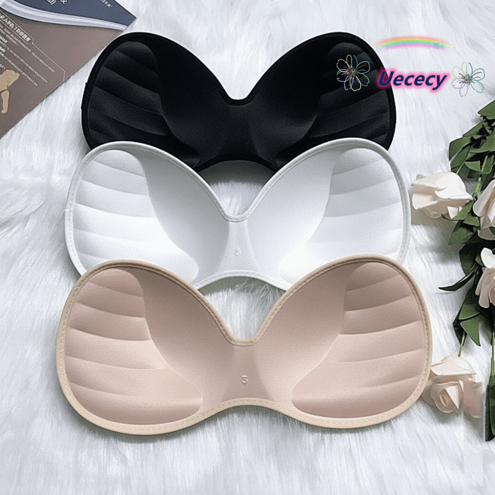 UECECY Push Up Bra Pads, Breathable Seamless Bra Pads,คุณภาพสูงที่ถอดออกได้หนาฟองน้ําเบาะผู้หญิง
