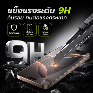 ฟิล์มกระจก 9H กันแอบมอง สำหรับ iPhone 13-17 Pro Max พร้อมกล่องไร้ฝุ่น ลดแสงสะท้อน ปกป้องความเป็นส่วนตัว รับประกัน 90 วัน