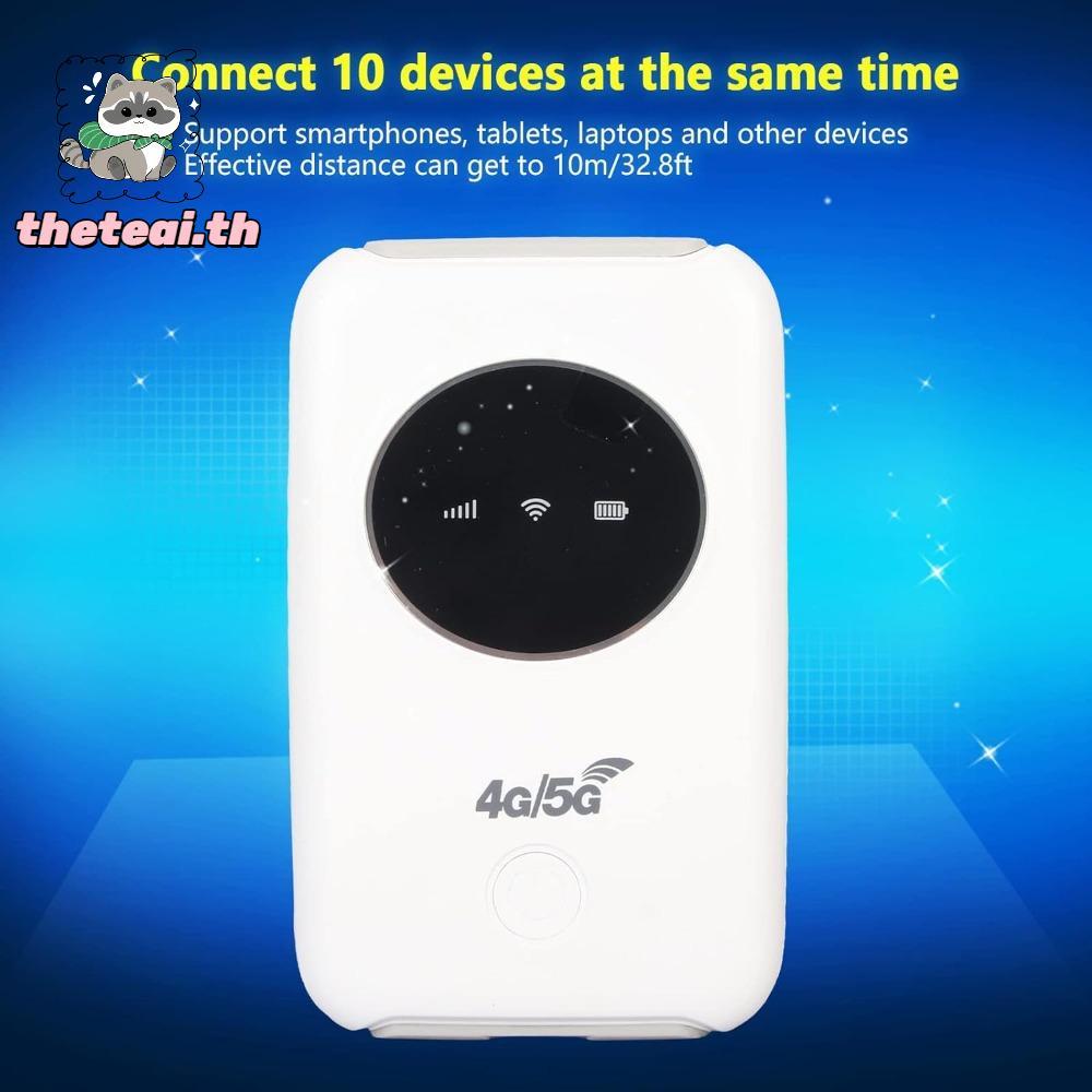 เราเตอร์พกพา THETEAI 4/5G, Pocket WiFi 300Mbps Pocket Mobile Hotspot, USB Powered Asian/European ver