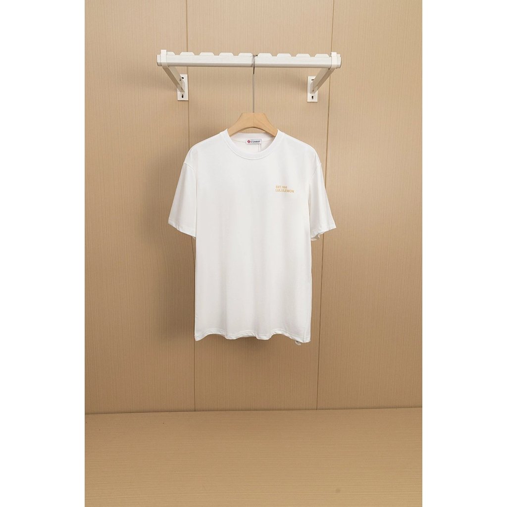 Pinlu เสื้อแขนกุดตัวอักษรหลวมแขนสั้น Bottoming แบบเดียวกับผ้าฝ้ายแท้ lulu หน้าอกสุภาพสตรีเสื้อยืดขนแ