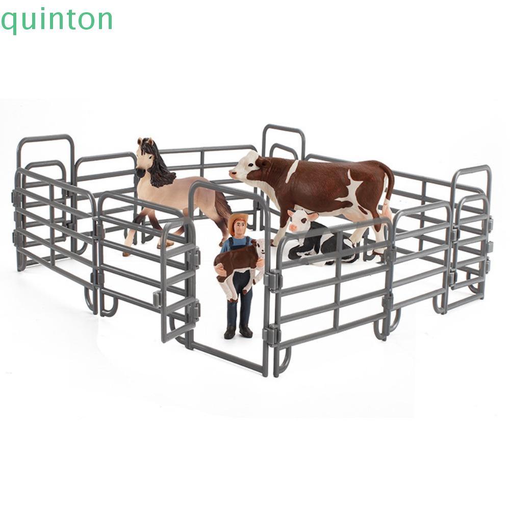 QUINTON จําลอง Ranch รั้ว, ตกแต่ง Miniature จําลองฟาร์ม Ranch DIY รั้ว, Zoo ตุ๊กตารั้ว DIY ฟาร์มรุ่น