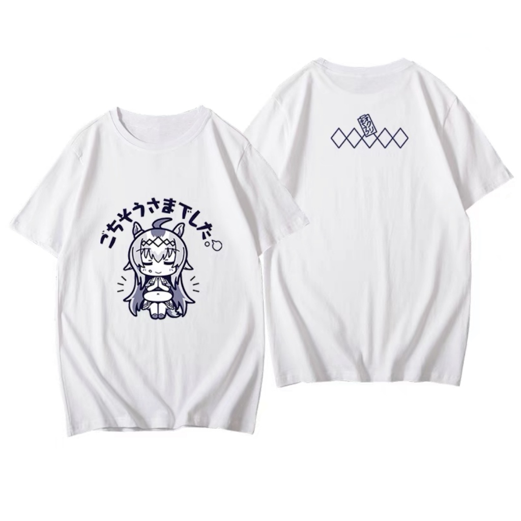เสื้อยืด Oguri Cap Uma Musume คอตตอน S-5XL Unisex พิมพ์หน้า-หลัง
