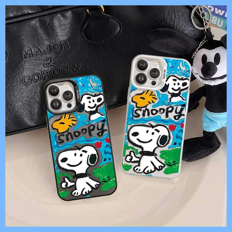 เคสไอโฟน Snoopy น่ารักสีน้ําเงินที่โดดเด่น Full ProtectioniP 11/12/13/14/15/16/17/Plus/Pro/Max/XR/XS