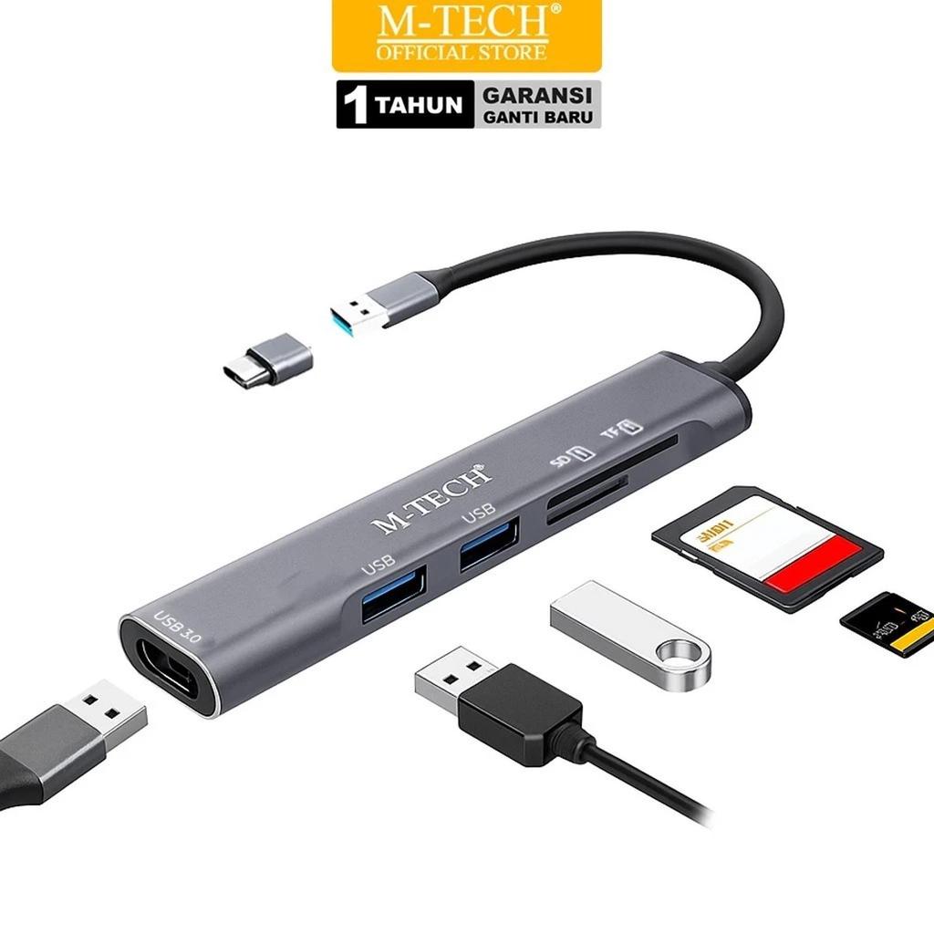 MTECH USB Hub Converter ประเภท C ถึง USB 3.0 Multiport สําหรับแล็ปท็อป Macbook 5in1 - USB HUB M-TECH