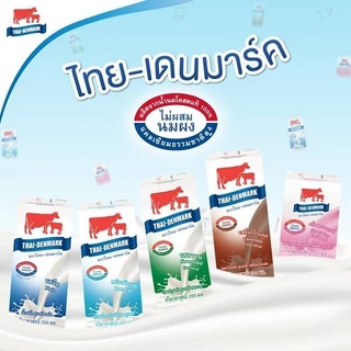 นมไทยเดนมาร์ค คละรส ขนาด 250 มล. ลัง 12 กล่อง นมโคแท้100% UHT จืด หวาน ช็อกโกแลต