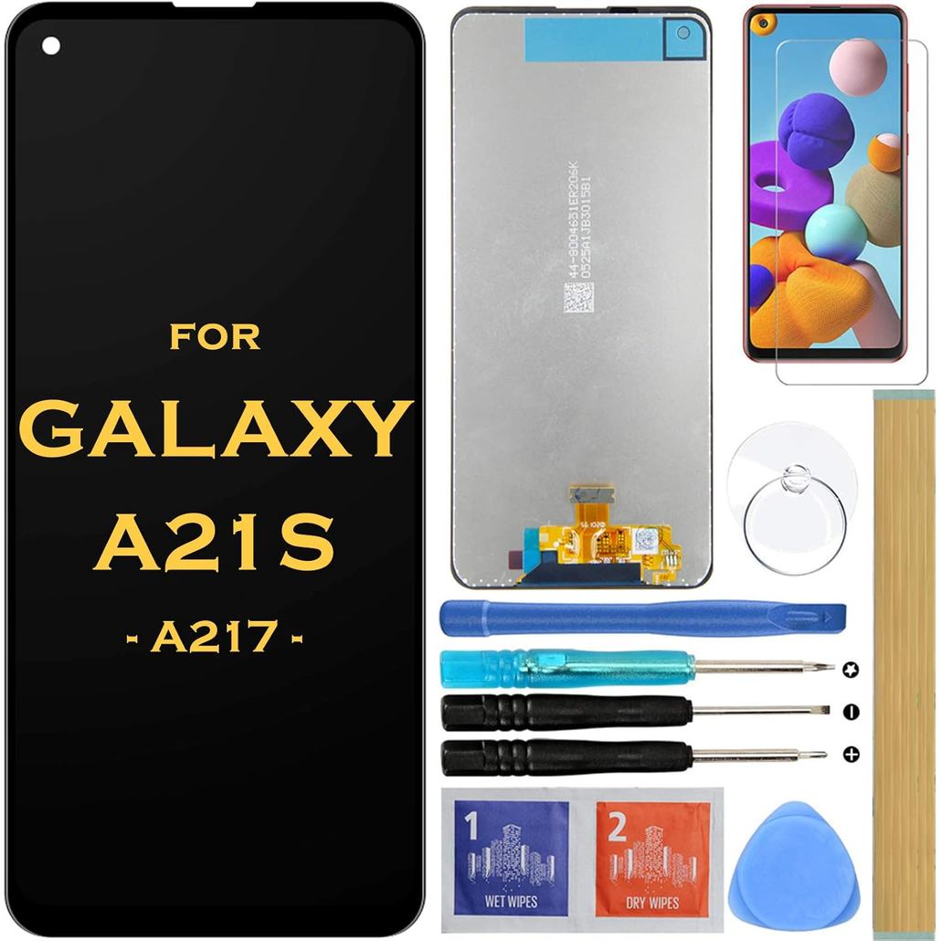เปลี่ยนหน้าจอจอแสดงผล LCD Touch Digitizer Assembly สําหรับ Samsung Galaxy A21S 2020 A217 SM-A217F/DS