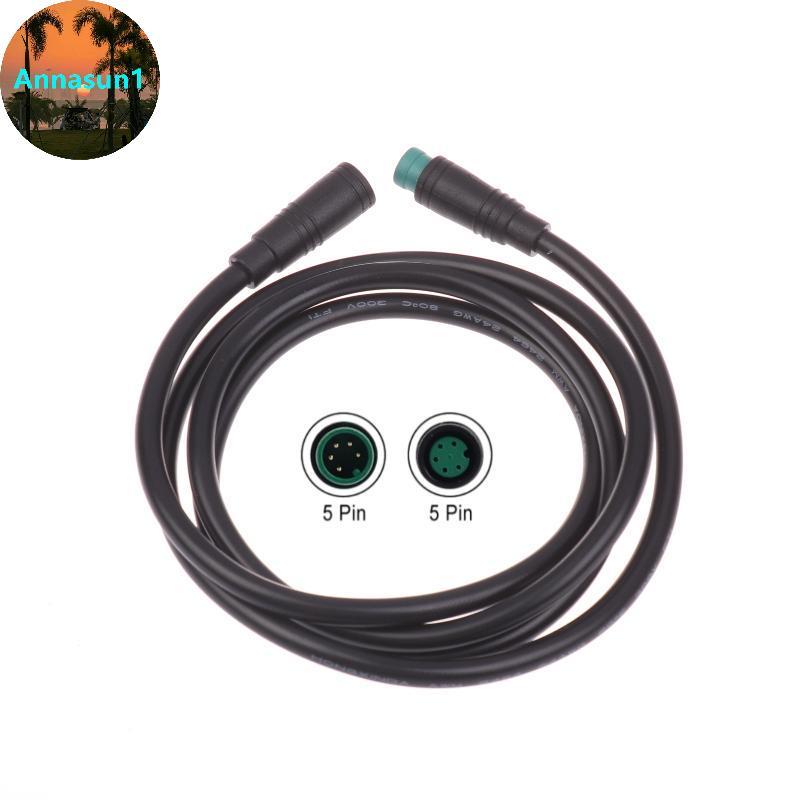Annasun สายสัญญาณ 5 Pin M8 กันน้ําสำหรับหน้าจอจักรยานไฟฟ้า