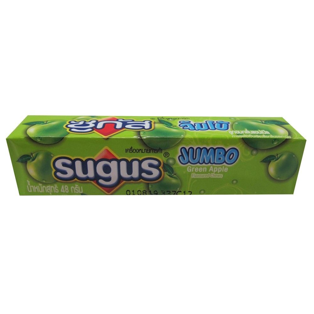 [สินค้าส่งด่วน] ซูกัสจัมโบ้ แท่ง แอปเปิ้ล 48ก. SUGUS JUMBO APPLE STICK 48G