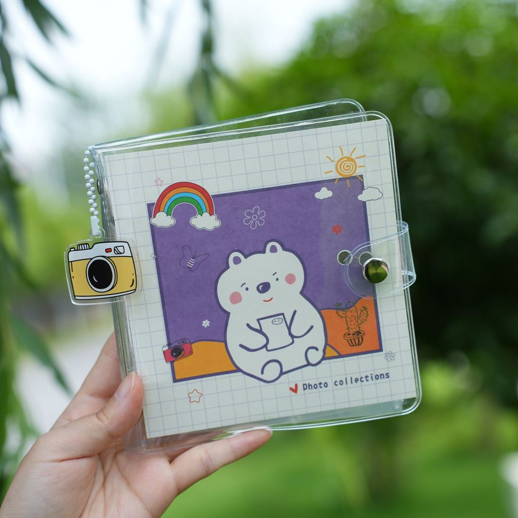 JUA1Inch2ID photo storage album with large photo pockets3Small photo card album, children's photo al