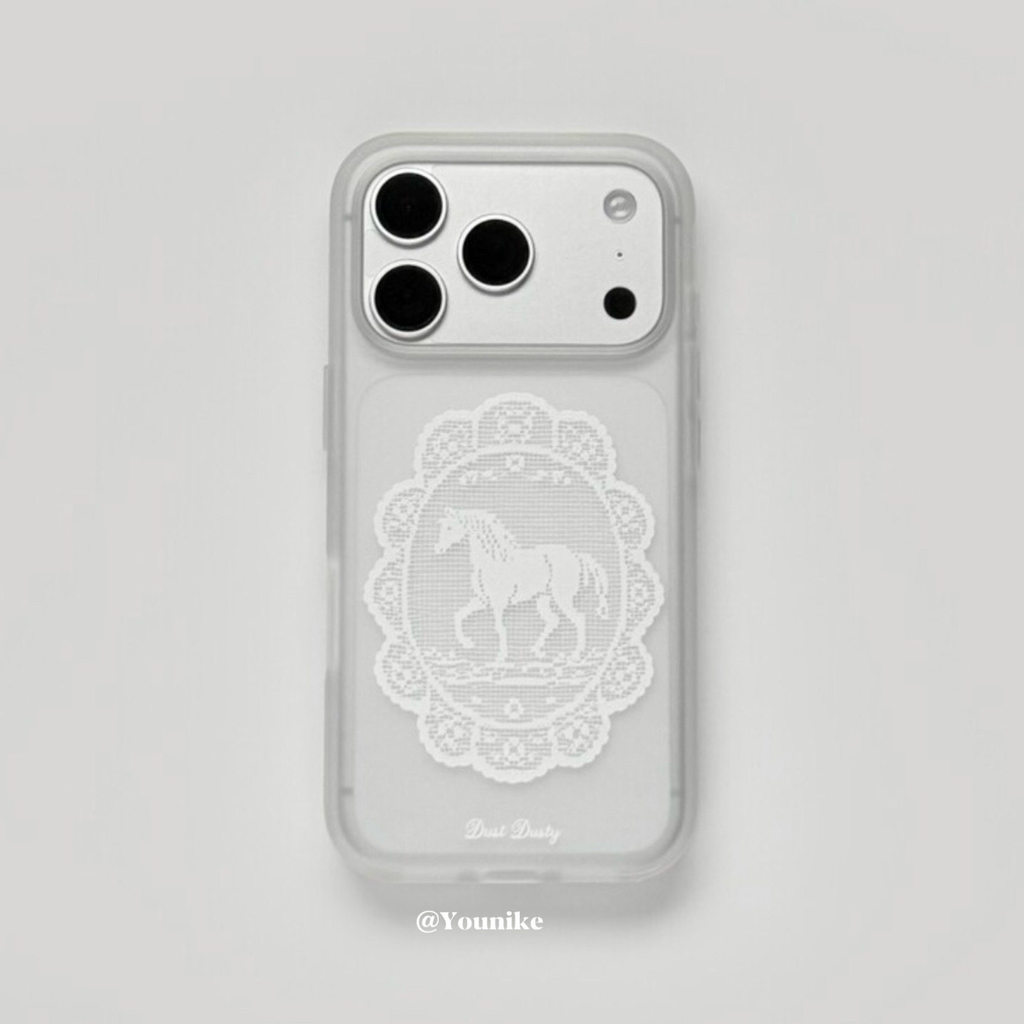 สาวญี่ปุ่นสไตล์อินลูกไม้หวานม้ามุกจี้เหมาะสําหรับ iphone17pro/17promax เคสป้องกัน Apple 16 เคสโทรศัพท์ 16promax เคสป้องกัน 15/13/14 กรณี 11/12/12promax/17air