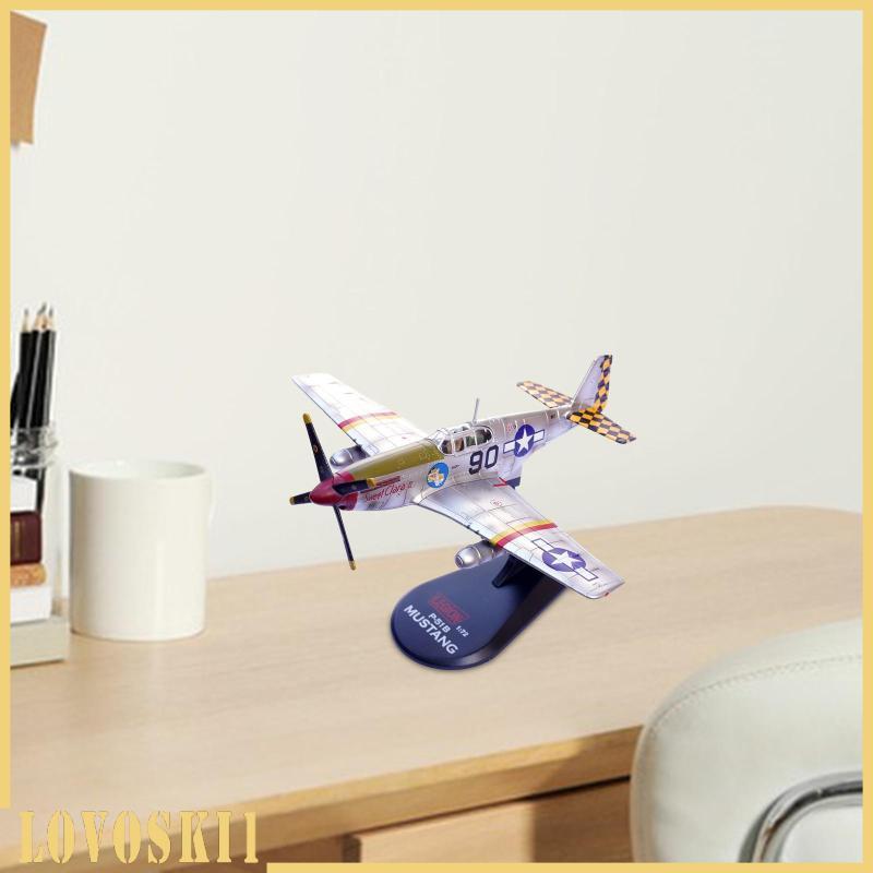 [Lovoski1] 1:72 P-51B Fighter Jet Display ของเล่นเด็กเครื่องบินสําหรับชั้นวางเตาผิงสํานักงาน