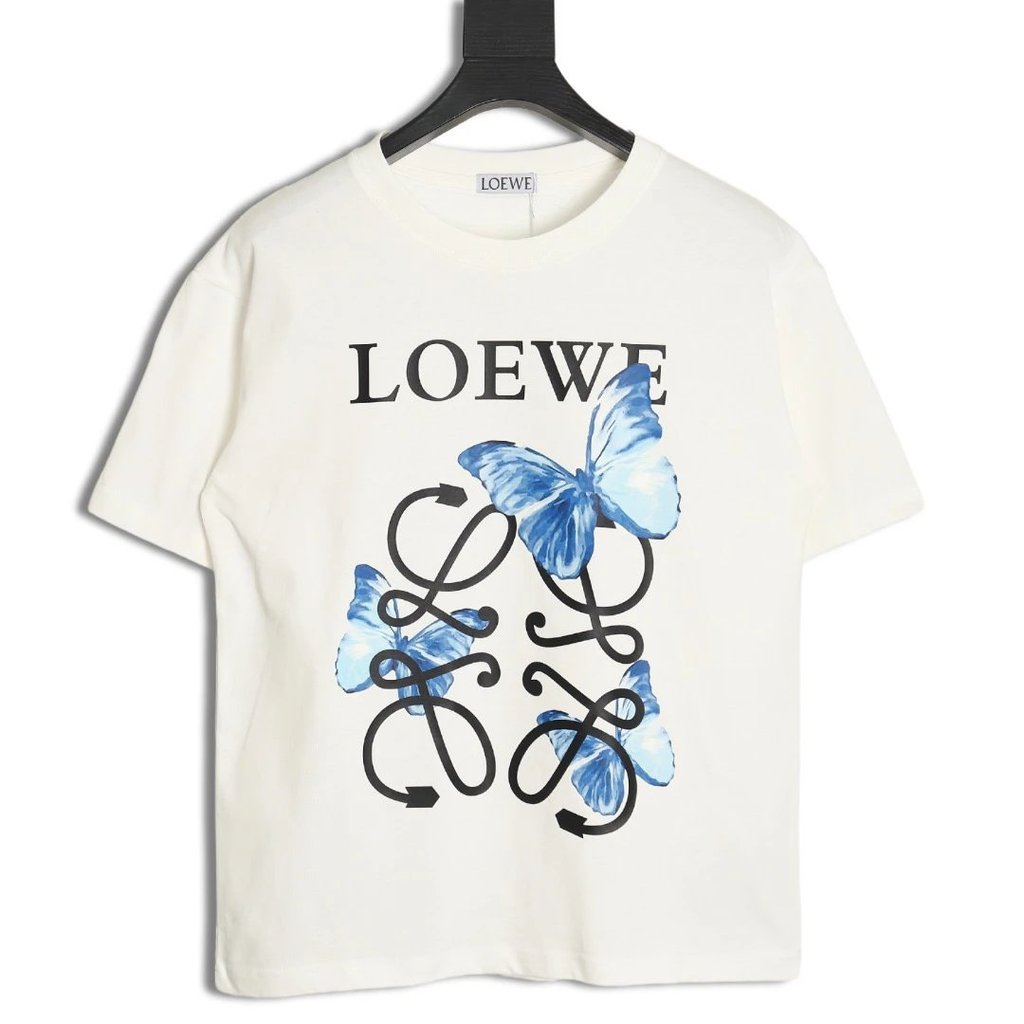 Loewe Loewe Loewe 24SS Butterfly เสื้อยืดแขนสั้น