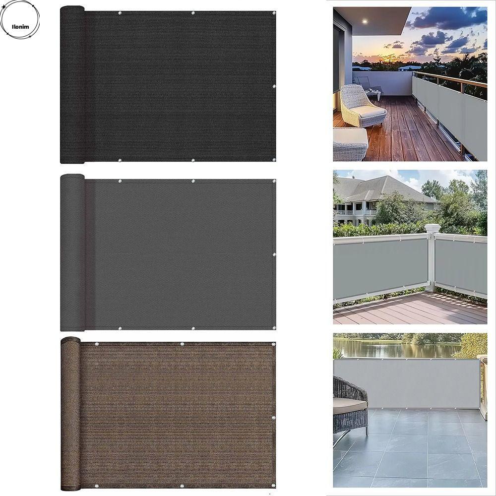 ILONIM Sun Shading Sails, 3/5/6M กันน้ําระเบียง Shade ผ้า, Thicken ระเบียงความเป็นส่วนตัวหน้าจอผ้ารั
