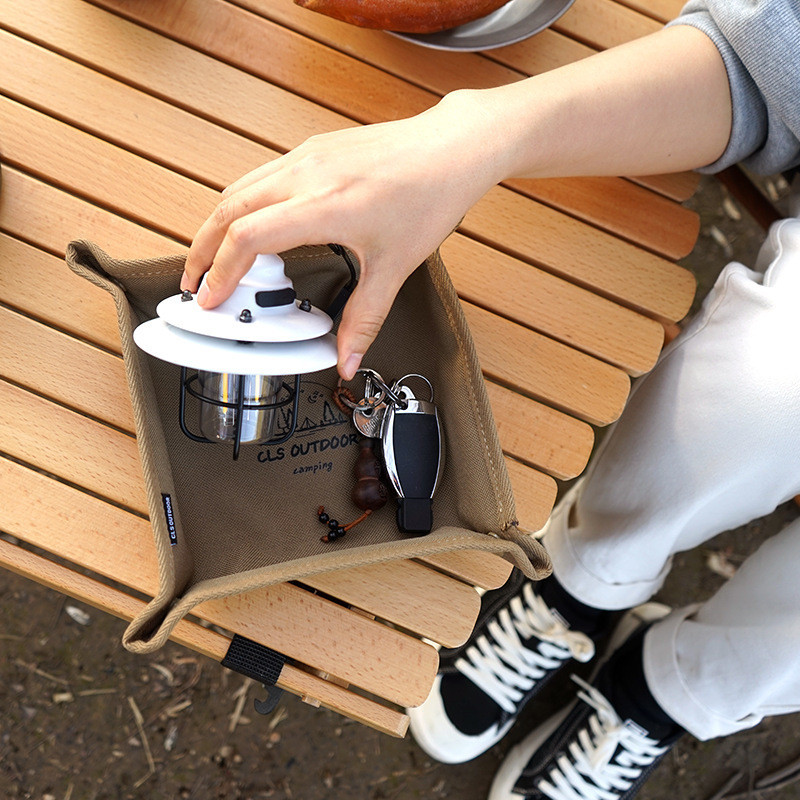 CLS Outdoor Camping Storage Tray Home Travel Storage Box Camping แบบพกพาพับ Square Sundries Storage 