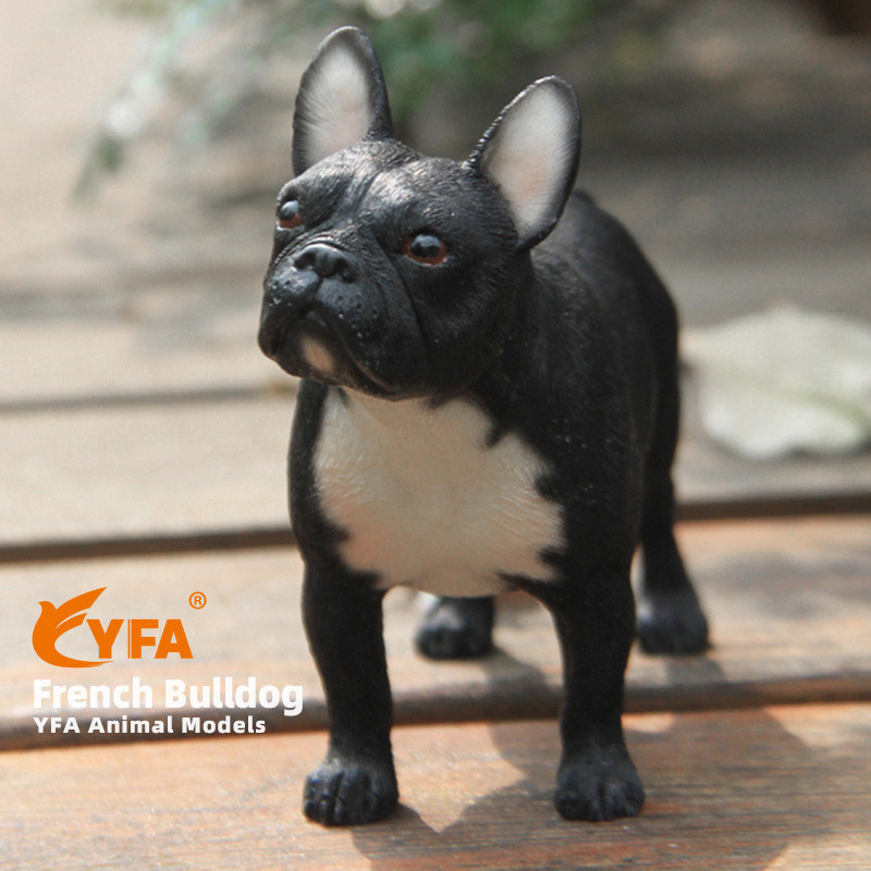 เล่นจําลอง French Bulldog รุ่น French Bulldog เครื่องประดับรถ 1/6 French Bulldog รูปตุ๊กตา