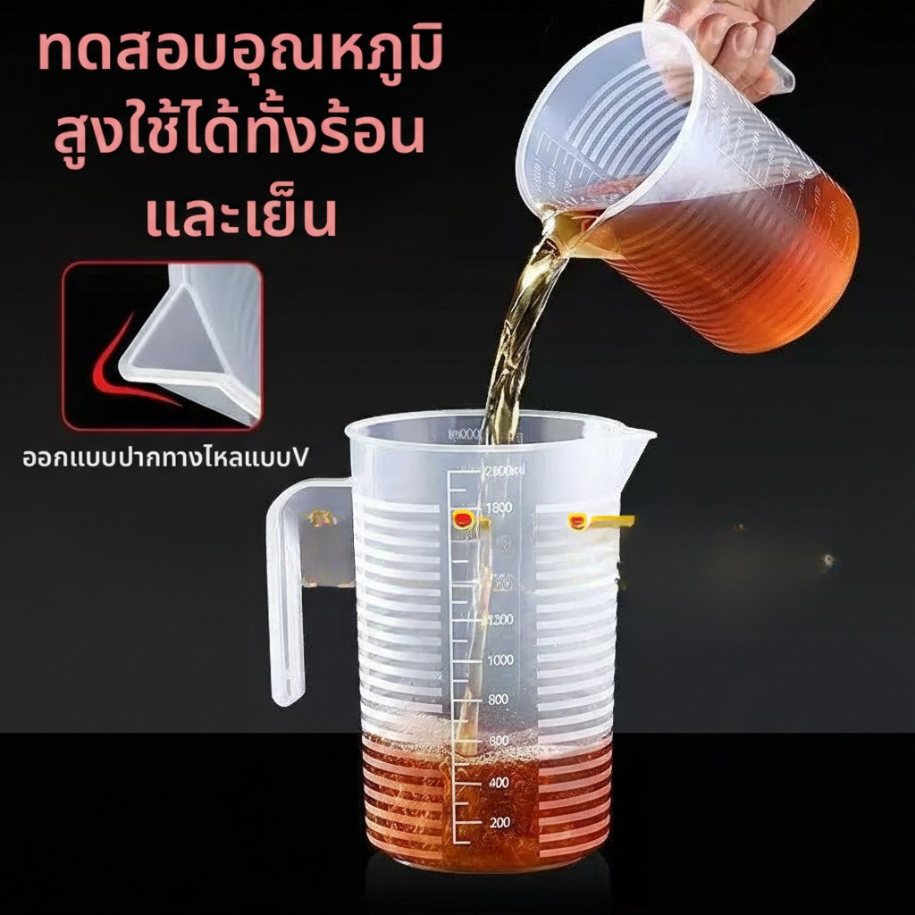 จัดส่งฟรี! ทั้งร้านส่งฟรี 299฿ 🔥ถ้วยตวงพลาสติก ถ้วยตวงพลาสติกใส  ทนความร้อน พร้อมฝาปิด ผลิตจาก PP เกรดอาหาร