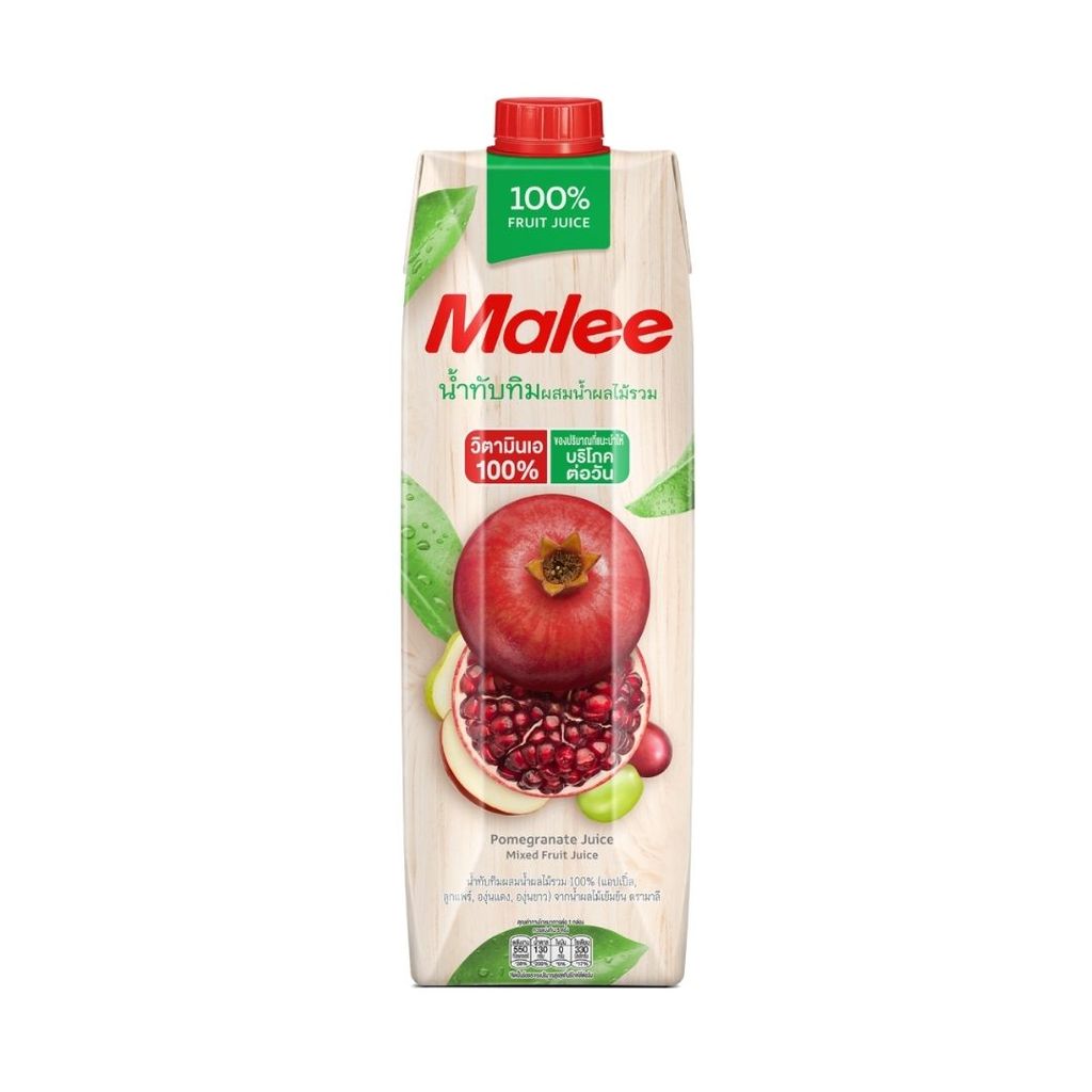 มาลี น้ำทับทิมผสมน้ำผลไม้รวม (Malee Pomegranate Mixed Furit Juice 1ltr.)
