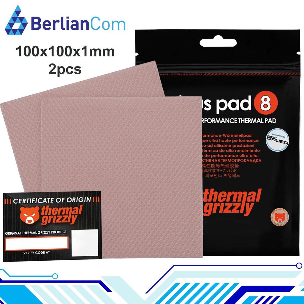 Thermal Grizzly Minus Pad 8 Ultra High Performance Thermal Pad 100x100x1mm (2 PCS PER PACK)