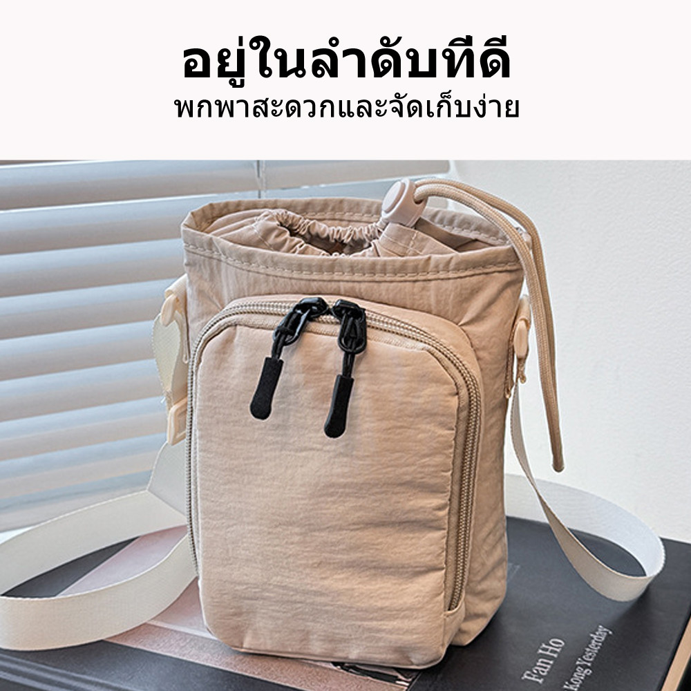 กาต้มน้ำไนลอนแบบพกพากระเป๋าสะพายหลังผู้หญิงหลายชั้นพกกระเป รูปที่ 4