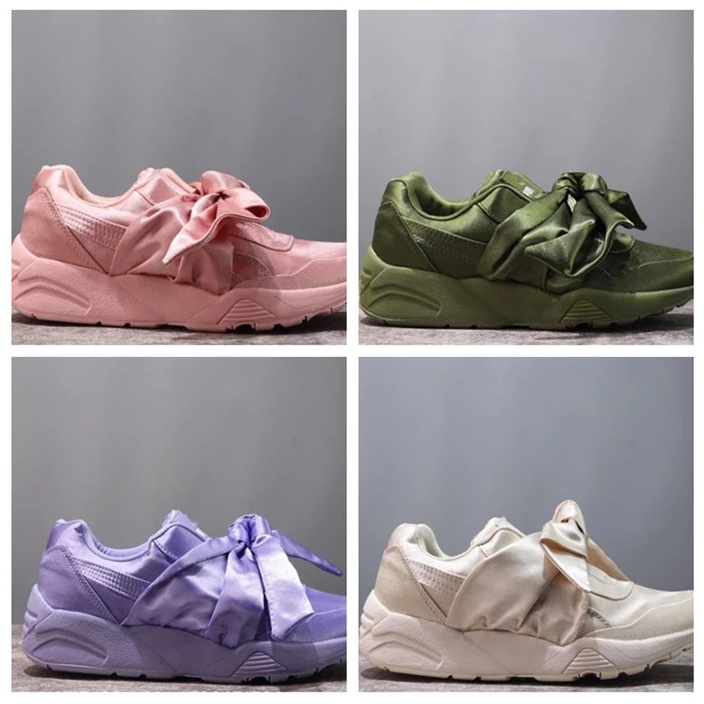 Puma x Fenty Rihanna รองเท้าวิ่งพื้นหนาแบบมีโบว์