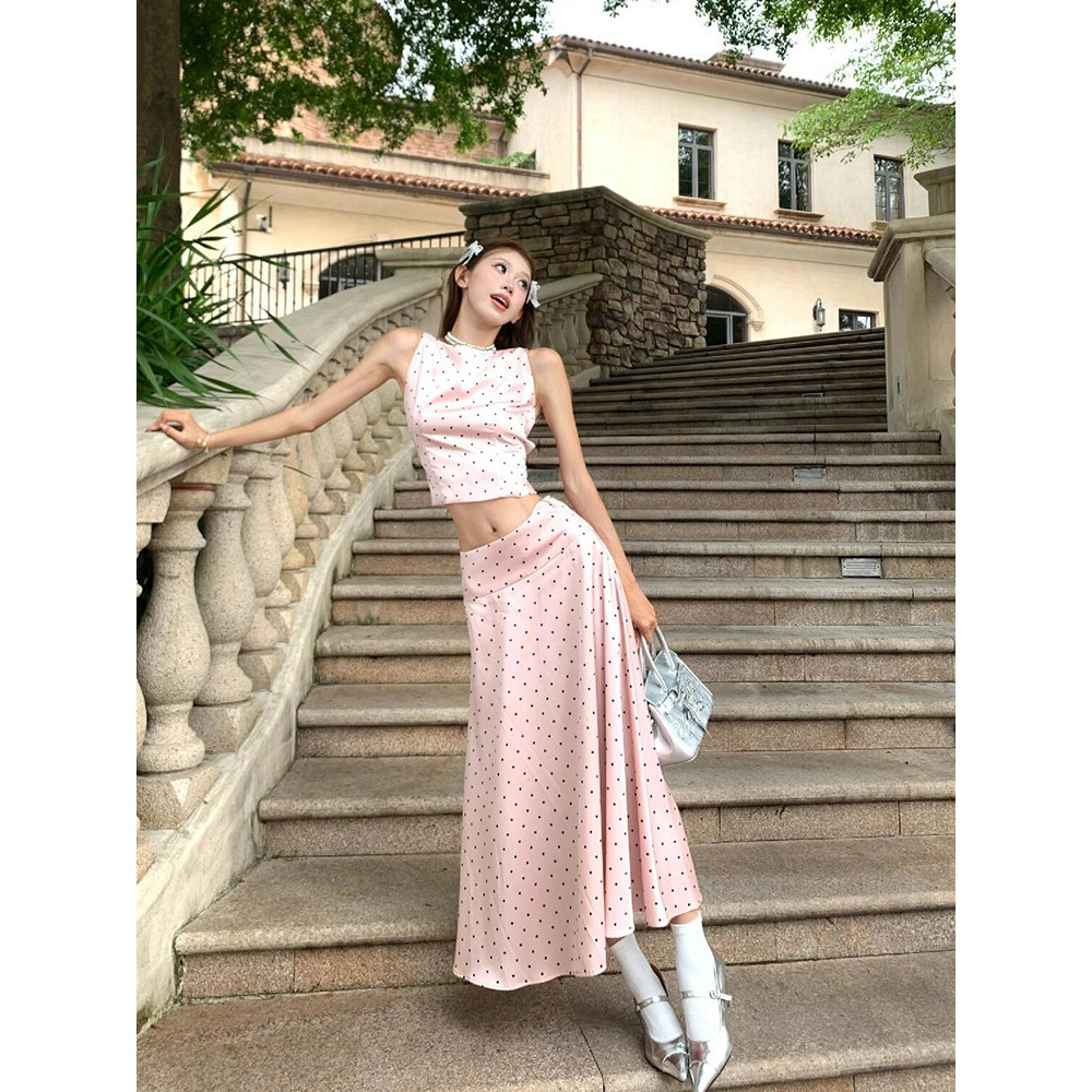 ชุดเซ็ทสาวอวบ ชุดเซตผู้หญิง STRIVE UMiko เสื้อเปิดหลังแขนกุดสำหรับสาวอวบหวานสำหรับสาวอวบ