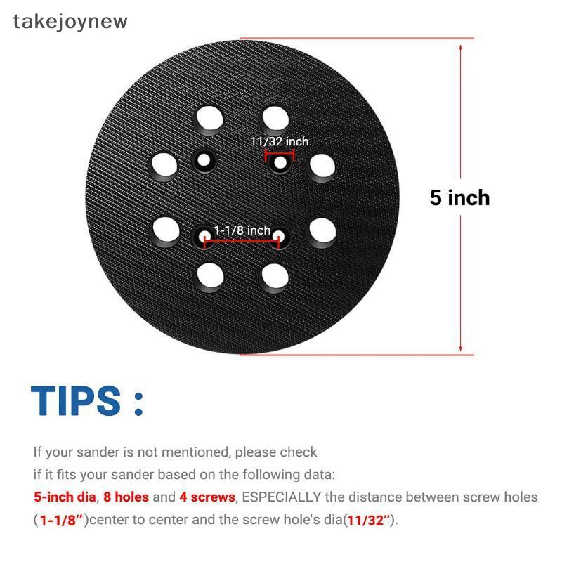 [takejoynew] แผ่นรองทราย Hook & Loop 5" สําหรับ Ridgid R2600/Craftsman Sander KLB