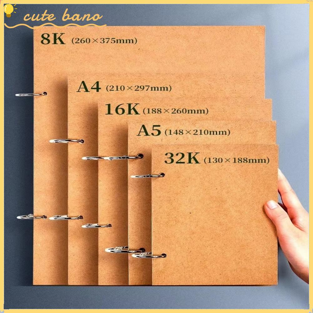 BANO Professional Sketchbook,Thicken Paper Sketch Notebook,ที่ถอดออกได้A4 a5 16K 32K 8K Loose-leaf Artอุปกรณ์การเรียนดินสอวาดเครื่องเขียน