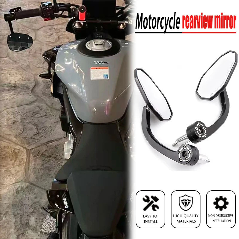 กระจกมองหลังติดปลายแฮนด์มอเตอร์ไซค์ Z900 Z900se Z1100 z1100se ขนาด 7/8 นิ้ว 22 mm. รุ่น Z900 Z1100