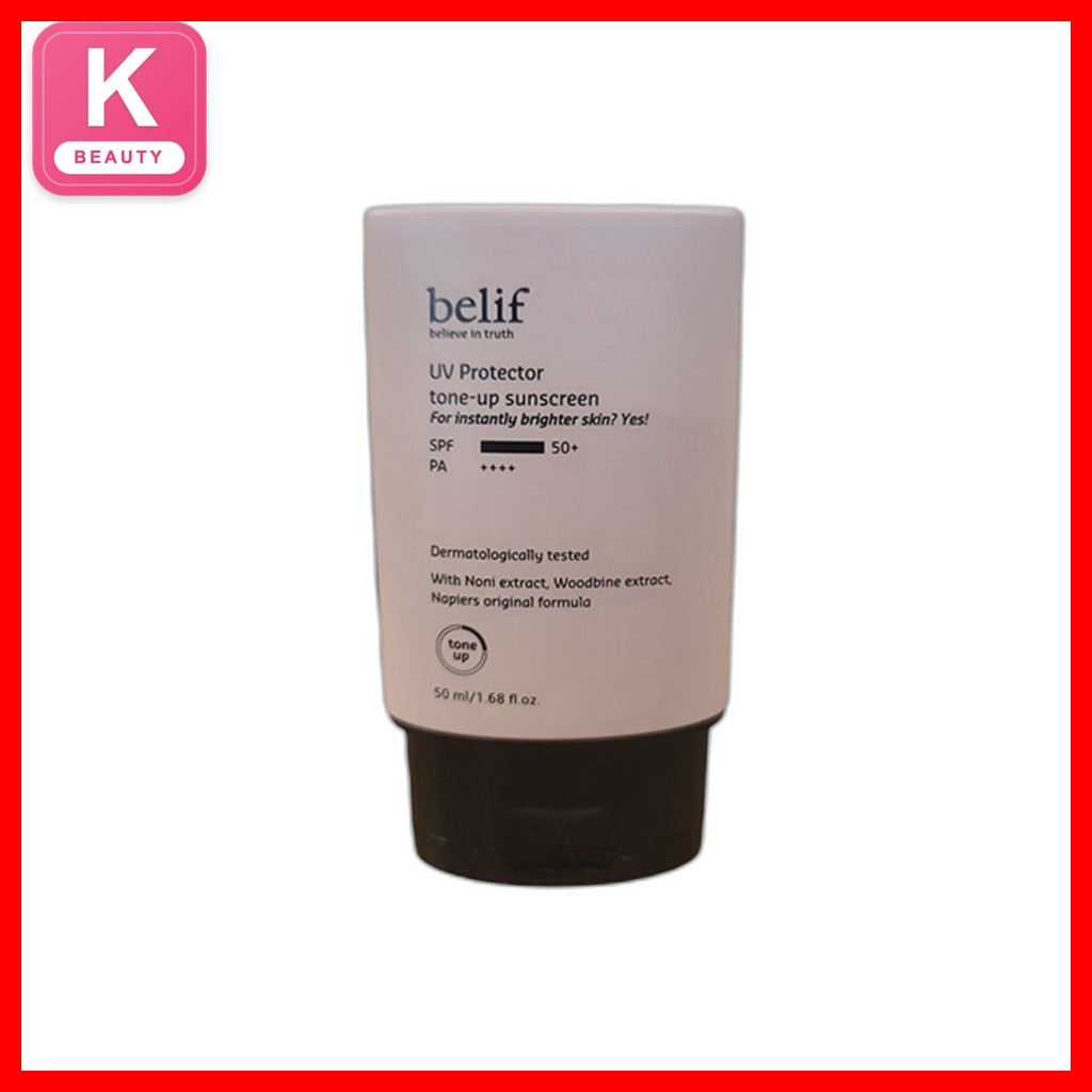 [belif] UV Protector Tone-Up Sunscreen, 50ml, 1 ชิ้น / ครีมกันแดดเกาหลี / Tone-Up Effect / ของแท้ 10