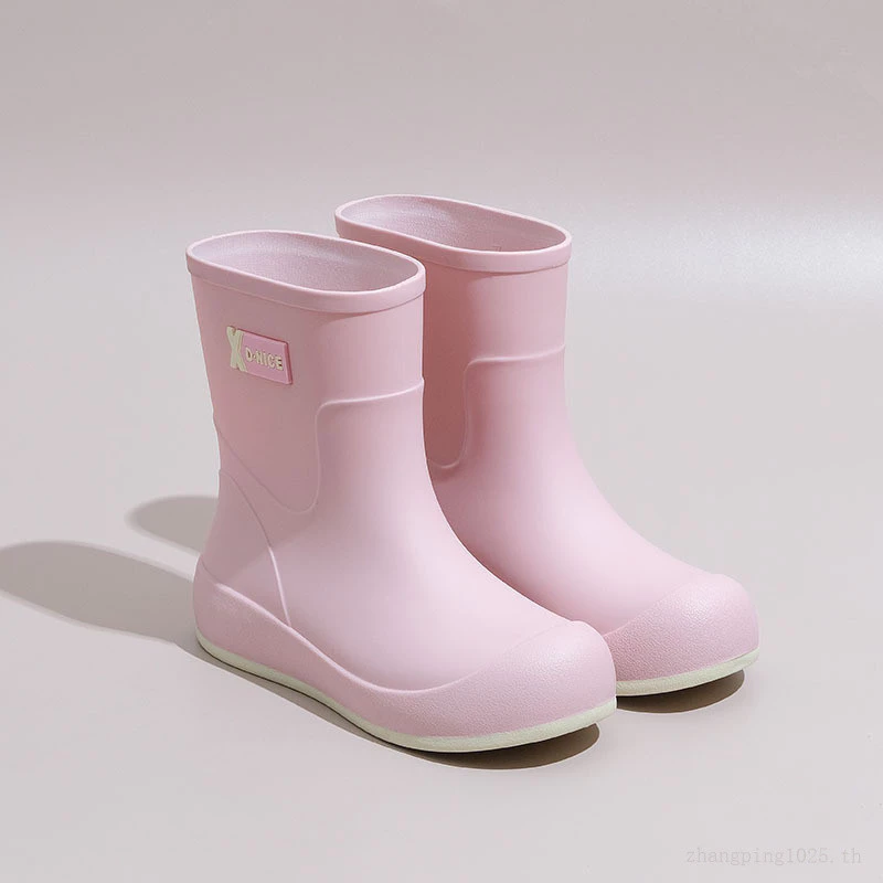 รองเท้าบูทกันฝนยางกันลื่นผู้หญิง สีเบจ thumbnail 6