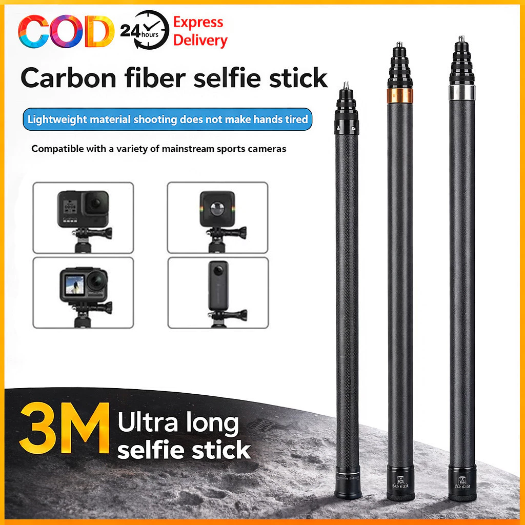 สำหรับ Insta360 DJI OSMO 360/Action5 ที่มองไม่เห็น Selfie Stick 3 เมตร Bullet Time Pack ขาตั้งกล้องสำหรับอุปกรณ์เสริม